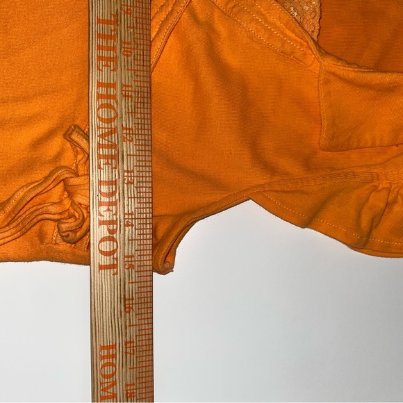 Y2K vintage George Bright Orange Wrap Blouse - Picture 8 of 9